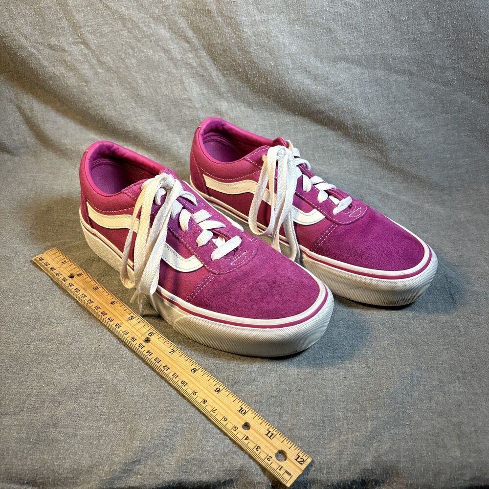 Vans Off The Wall Old Skool Sk8 Low Top Salmon Pink Suede Canvas W 8.5